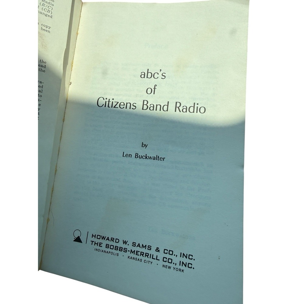 1976 ABC’s of Citizens Band Radio Len Buckwalter 4th Ed 1st Printing CB Guide